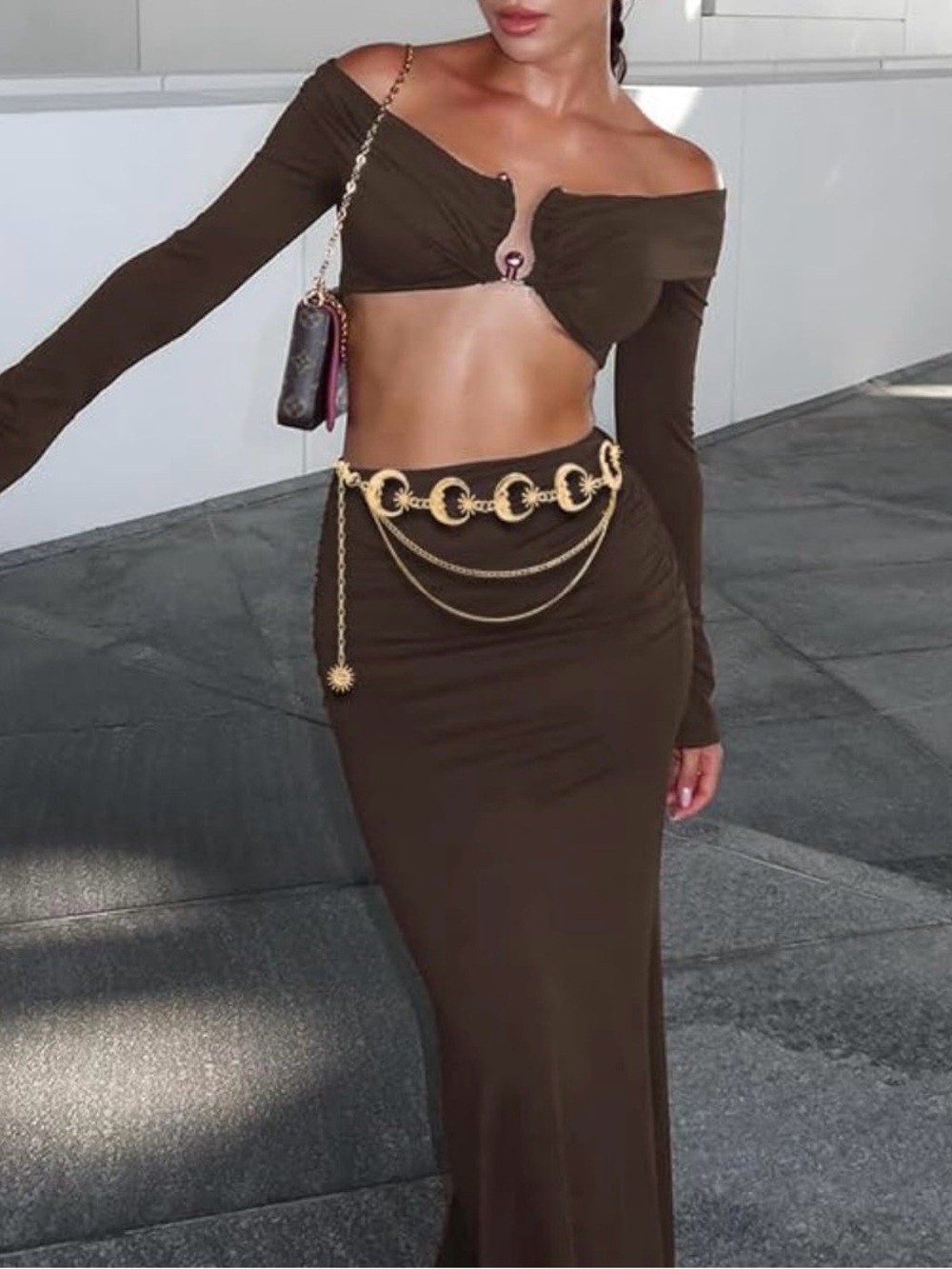 NEW! Gold Chain Link Waist Belt. Boho Moon & Star Belt 🌙✨ A8-262 - Picture 3 of 6